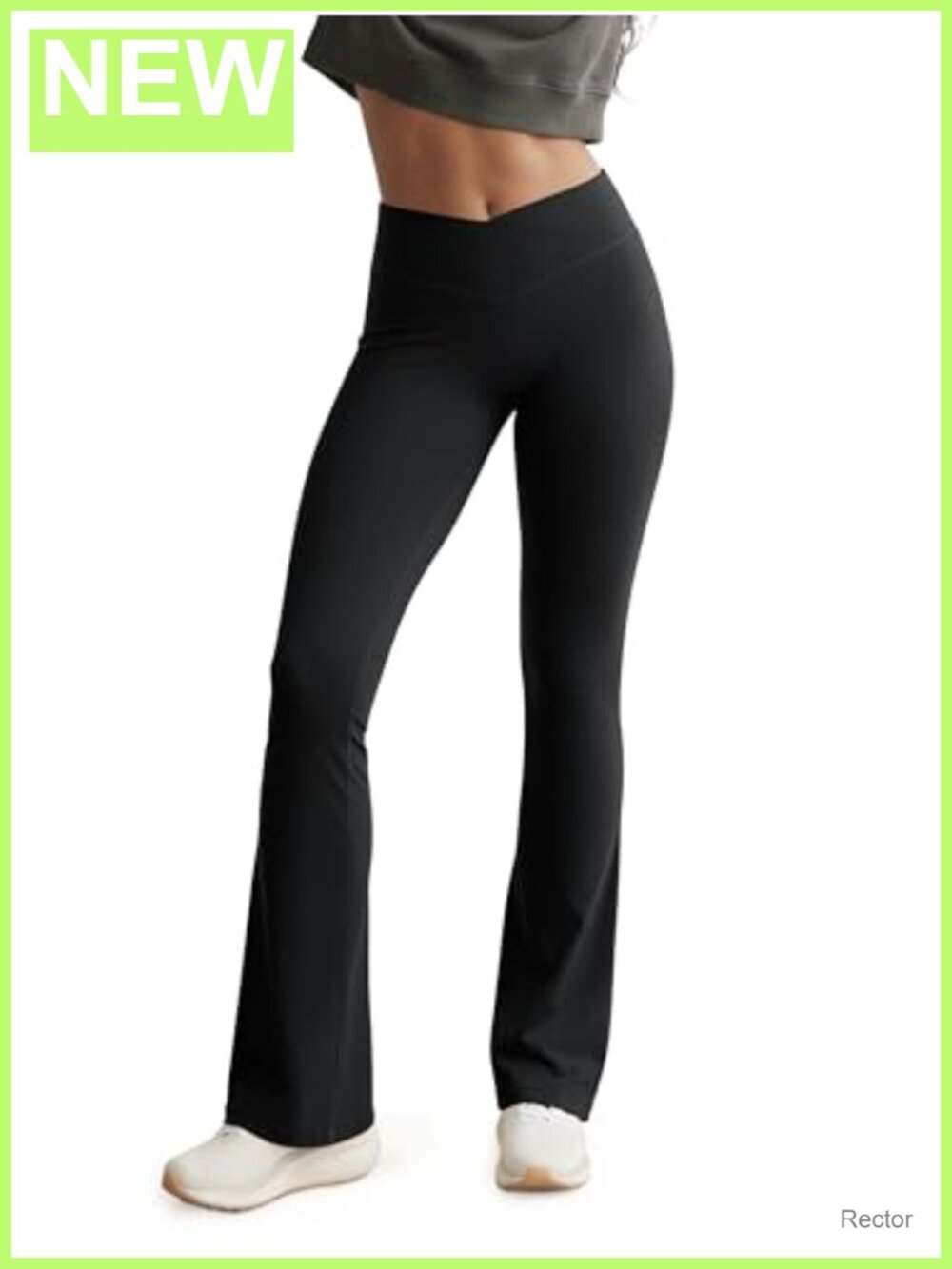 ODODOS Seamless Flare Leggings No Front Seam Hidden Scrunch Yoga Pants
